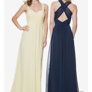 Bari Jay bridesmaids dress in coral